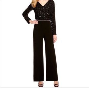 Gibson Latimer Black Sequin Jumpsuit